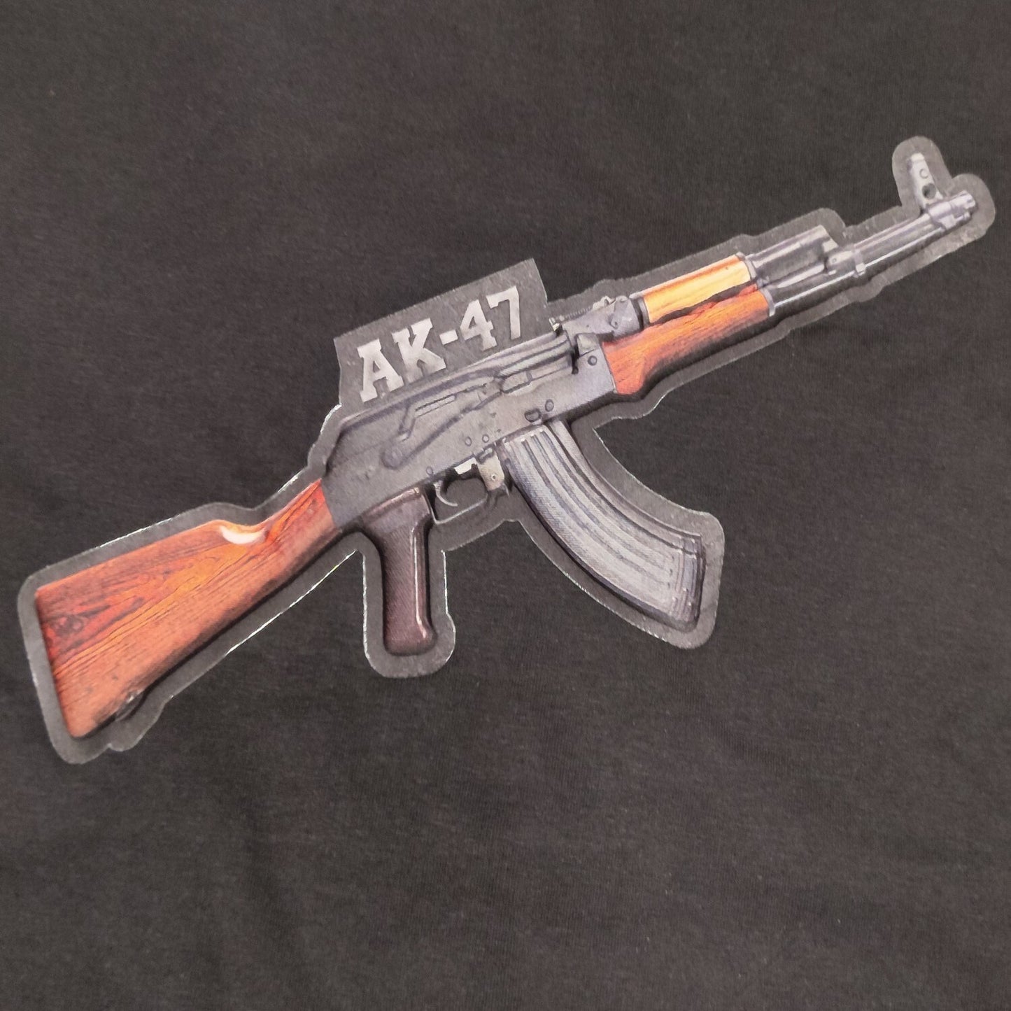 Koszulka T-Shirt Haasta Karabin AK 3D - Czarna