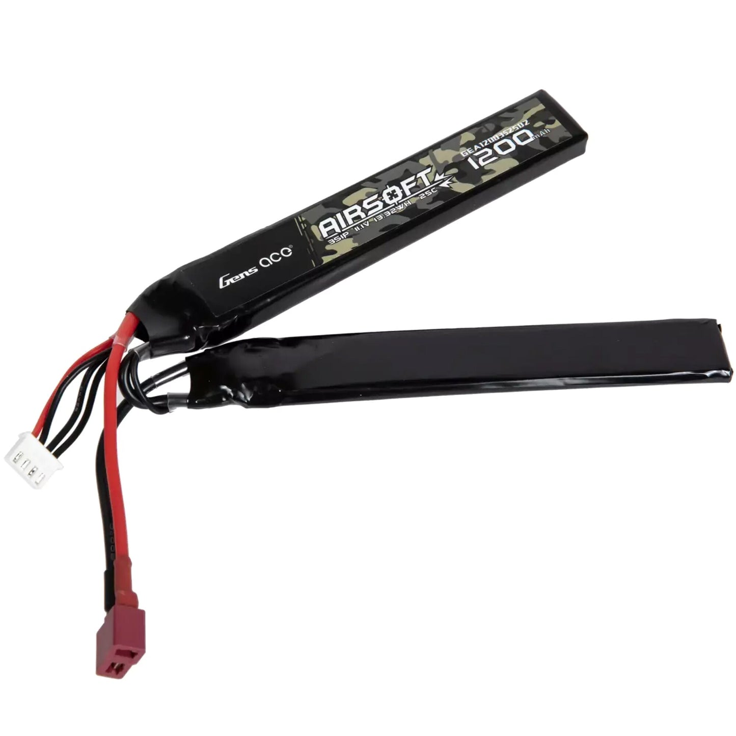 Akumulator ASG Gens Ace Li-Po 11,1 V 1200 mAh 25C 3S1P 2 modułowy - Deans/T-connect