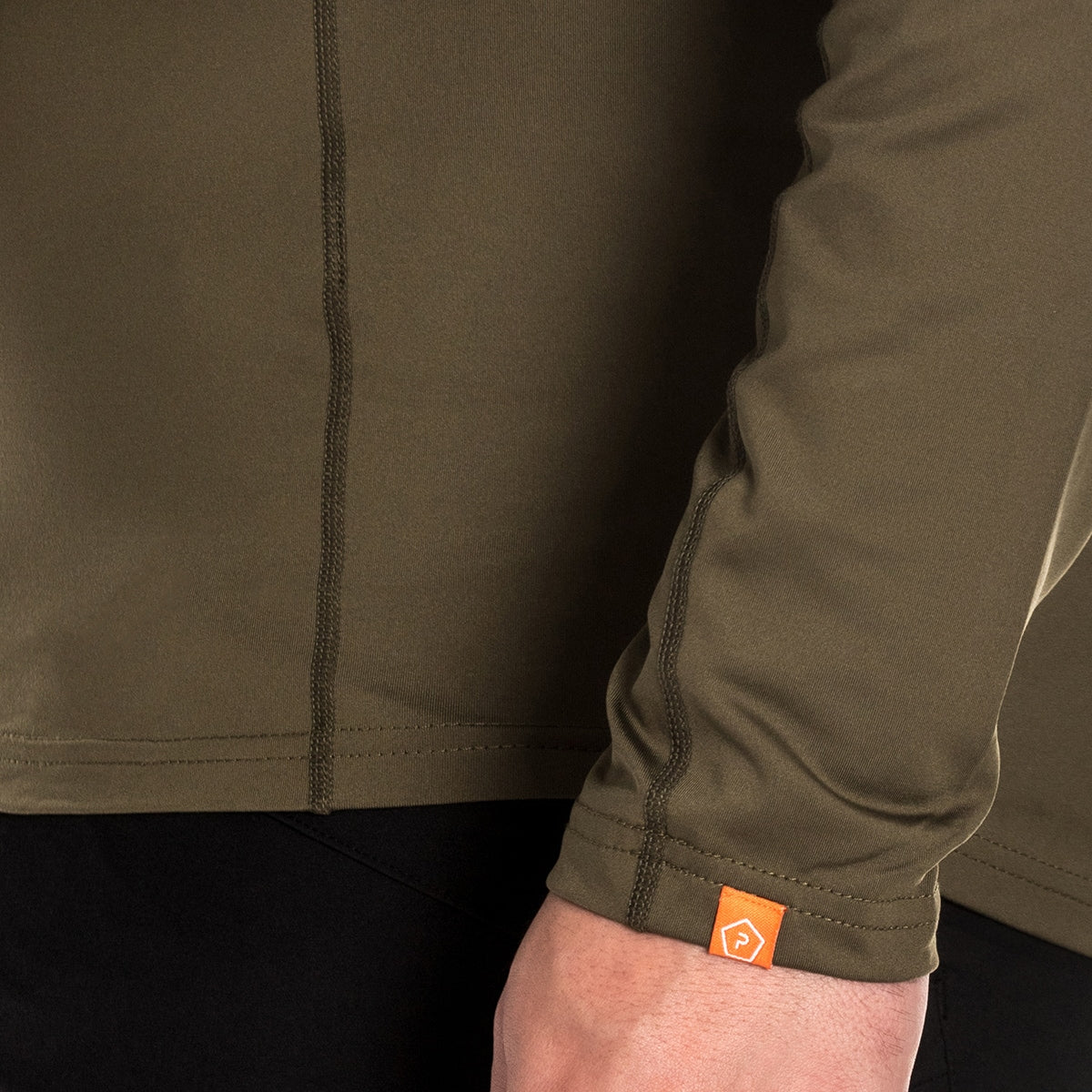 Koszulka termoaktywna Pentagon Pindos 1/2 ZIP - Olive
