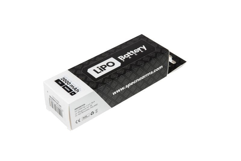 Akumulator ASG Specna Arms Li-Po 7,4V 2000mAh 15/30C dwudzielny - T-Connect