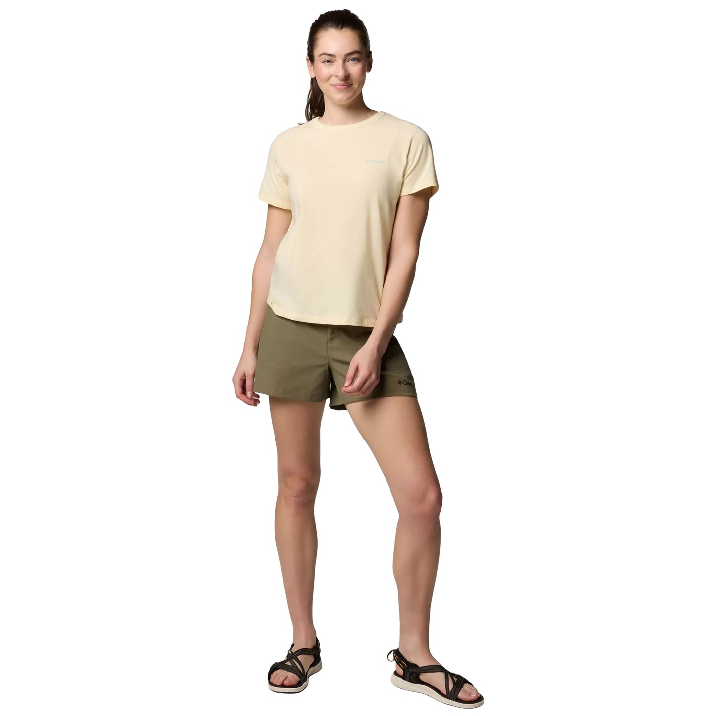 Koszulka T-shirt damska Columbia Sun Trek Short Sleeve II - Lemon Wash