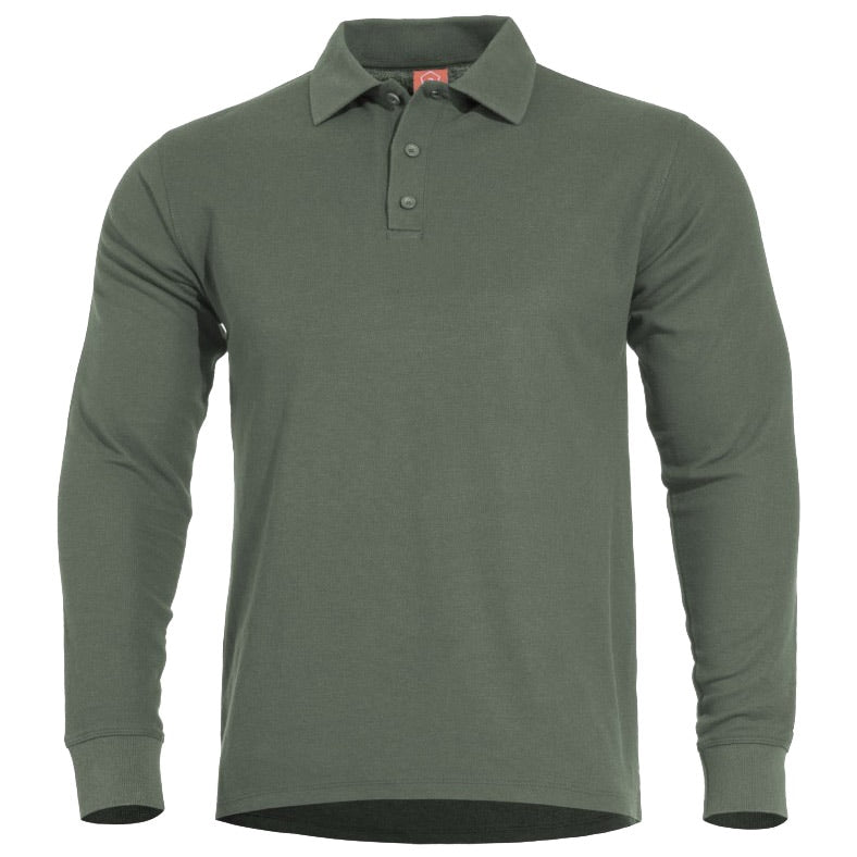 Koszulka polo Pentagon Aniketos Long Sleeve - Camo Green