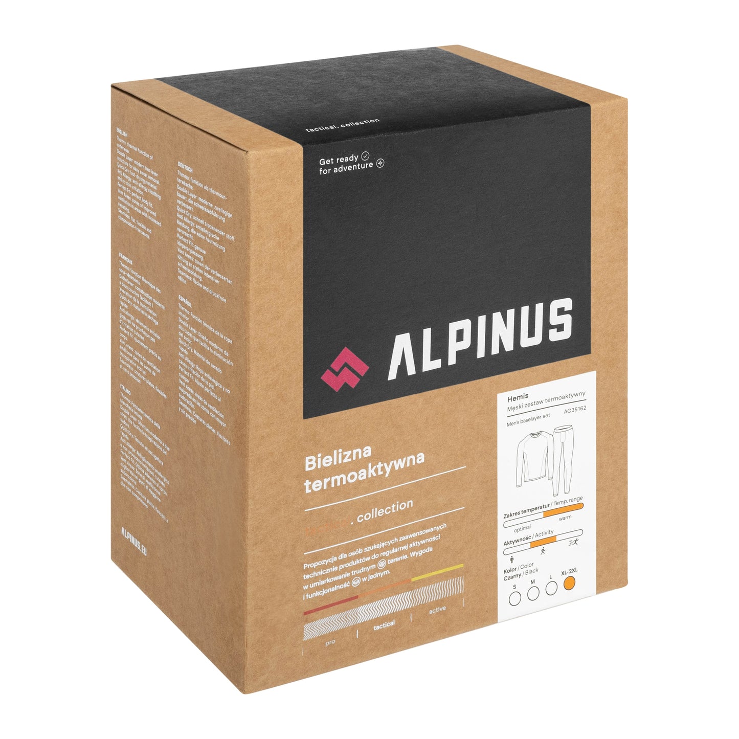 Bielizna termoaktywna Alpinus Hemis Set - Czarna