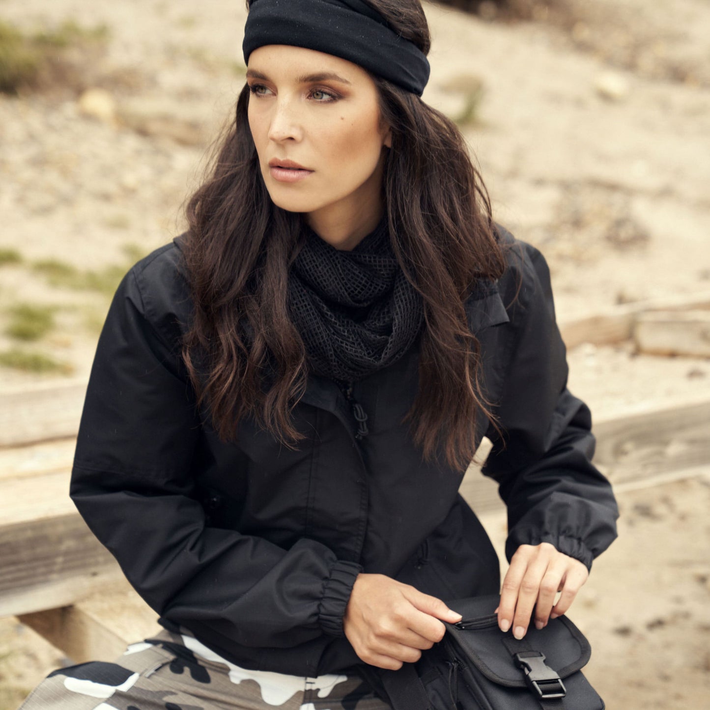 Kurtka damska Brandit Summer Windbreaker Frontzip - Black