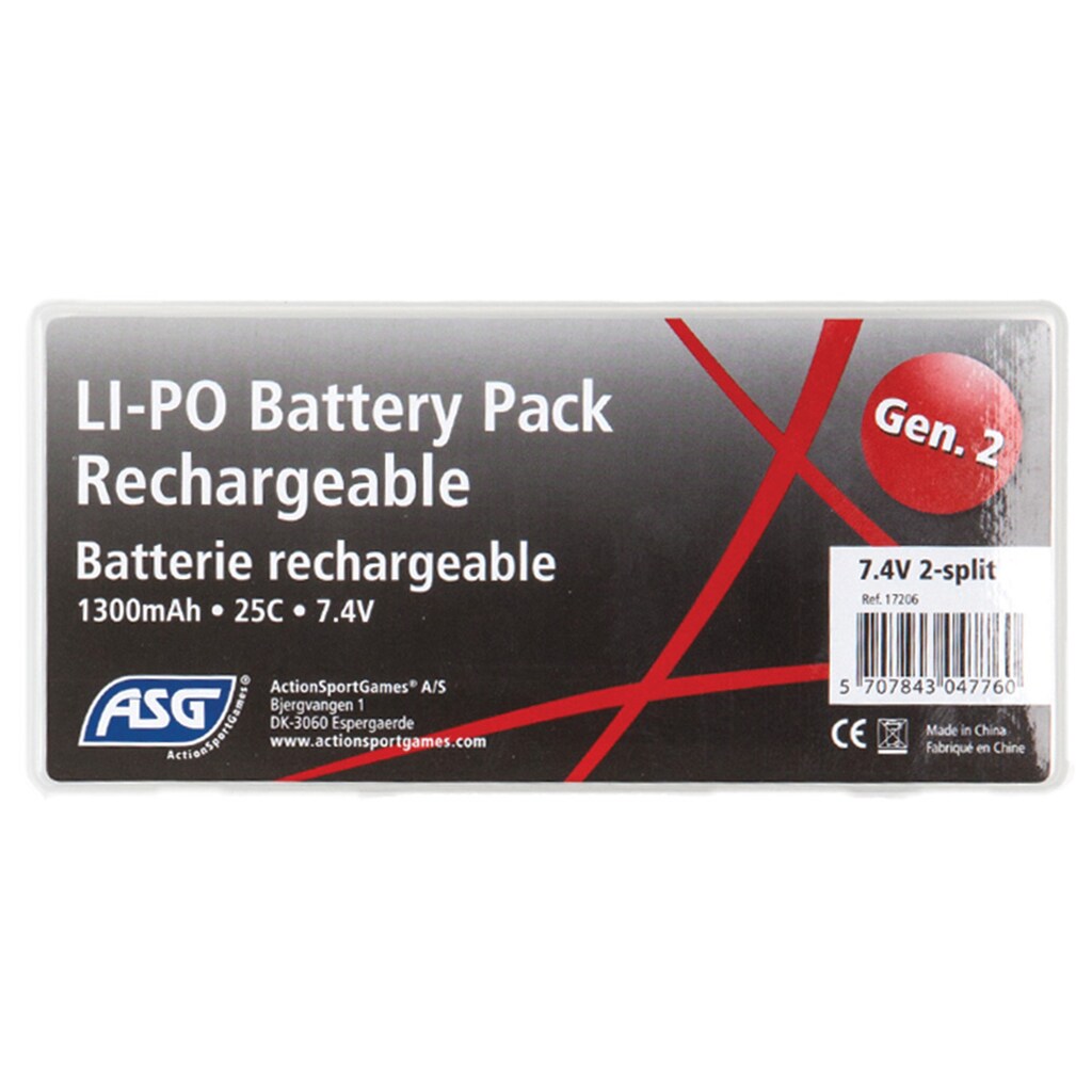 Akumulator ASG Li-Po 7,4 V 1300 mAH