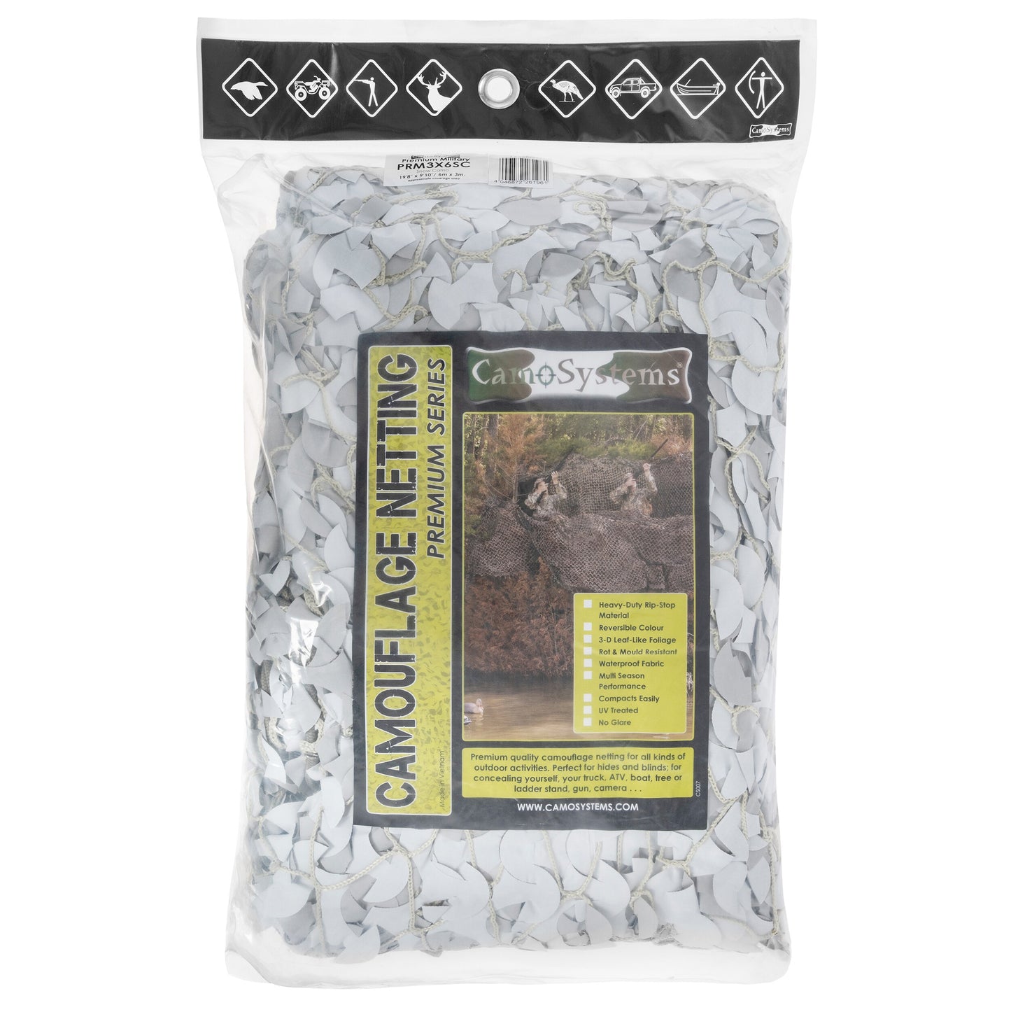 Siatka maskująca Mil-Tec CamoSystems Basic 3 x 6 m - White