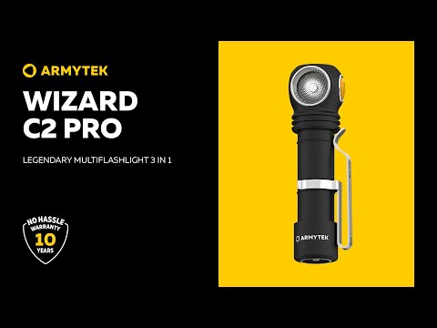 Latarka czołowa i kątowa Armytek Wizard C2 PRO Magnet USB White Sand - 2500 lumenów