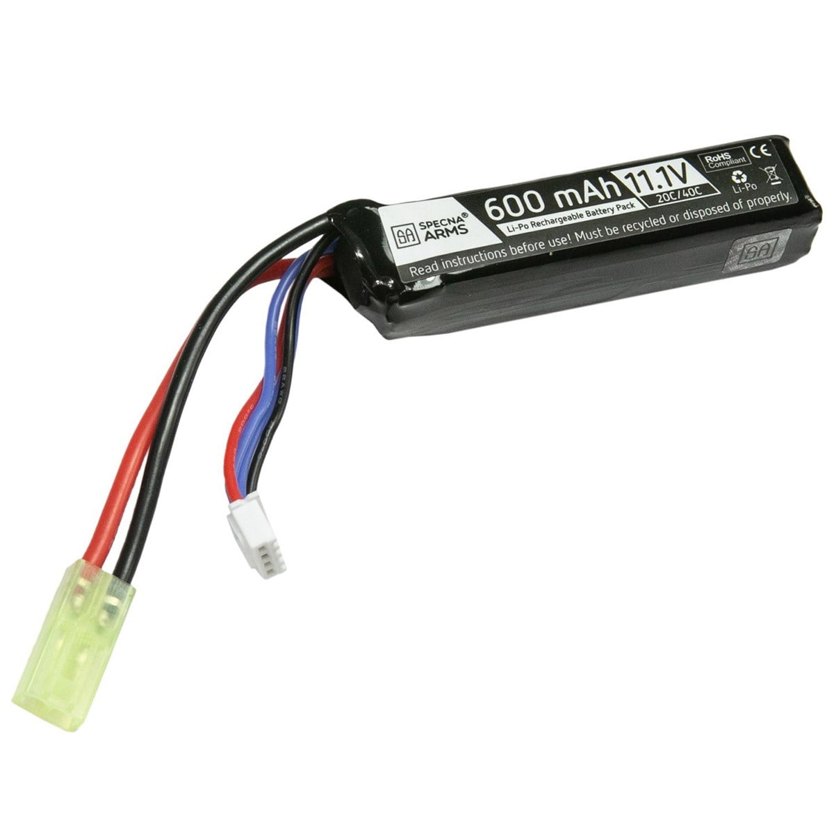 Akumulator LiPo 11,1V 600mAh 20/40C Tamiya mała - PDW