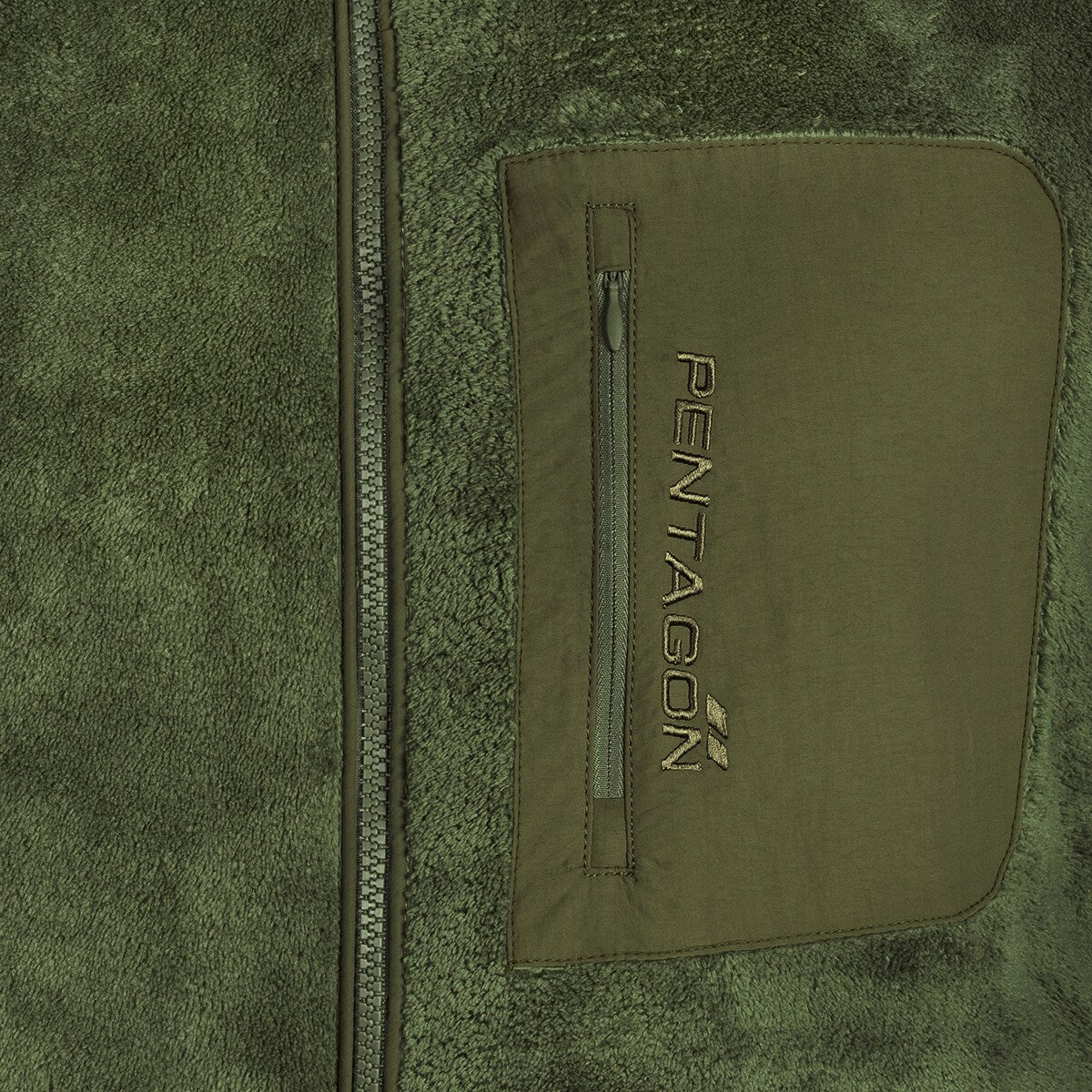 Polar Pentagon Grizzly Full Zip - Camo Green