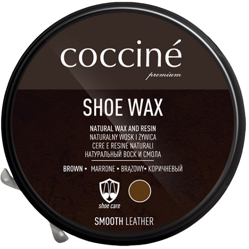Pasta do butów Coccine Shoe Wax 40 g - Brązowa