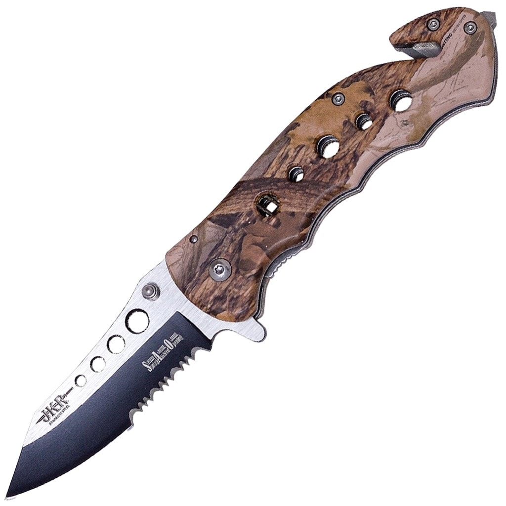 Nóż składany ratowniczy Joker Tactical - Camo