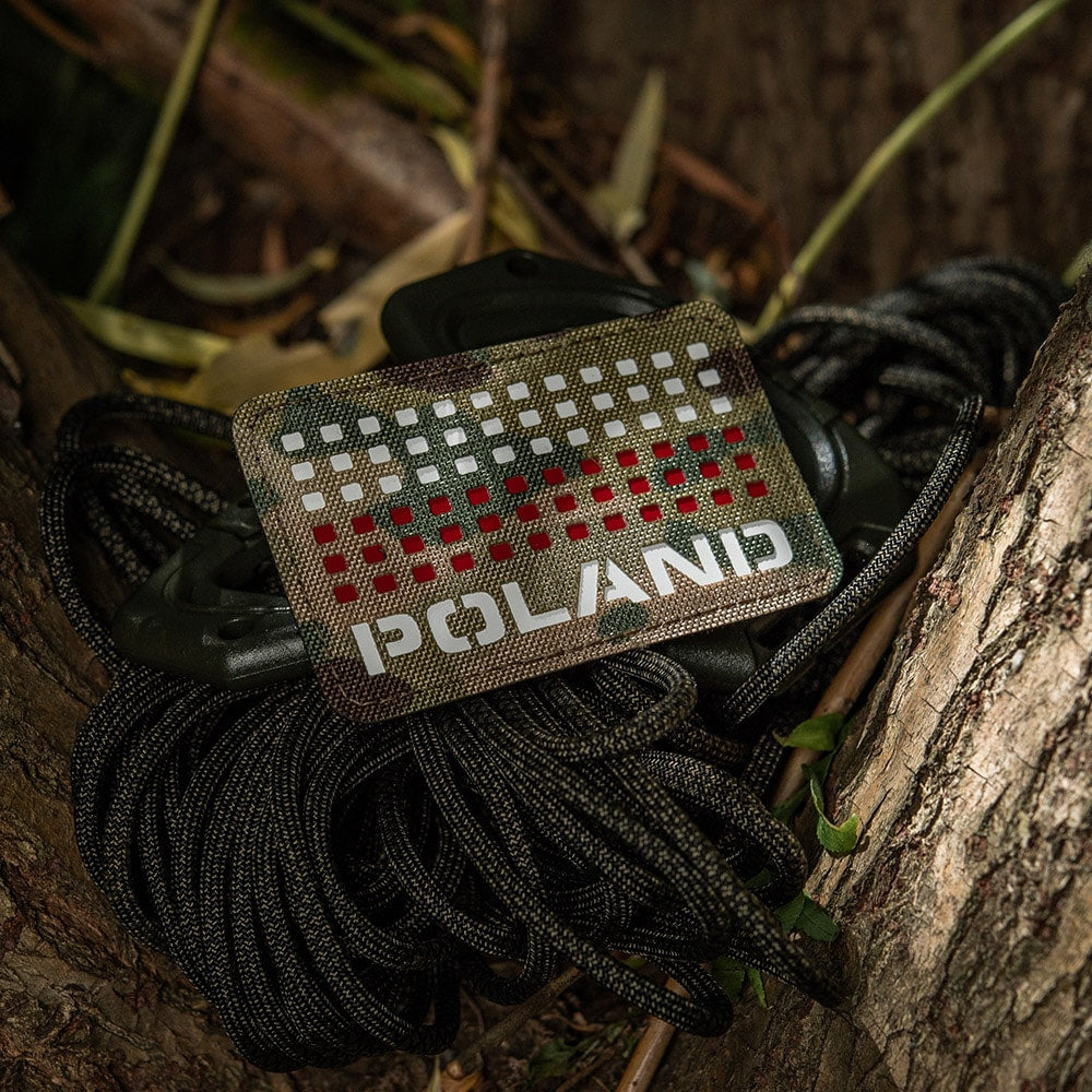 Naszywka M-Tac Flaga Poland Laser Cut - Multicam White/Red