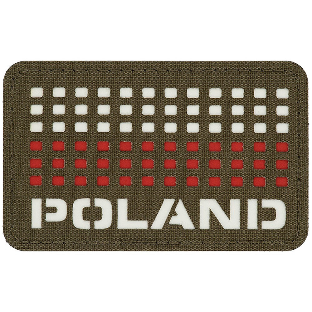 Naszywka M-Tac Flaga Poland Laser Cut - Ranger Green White/Red