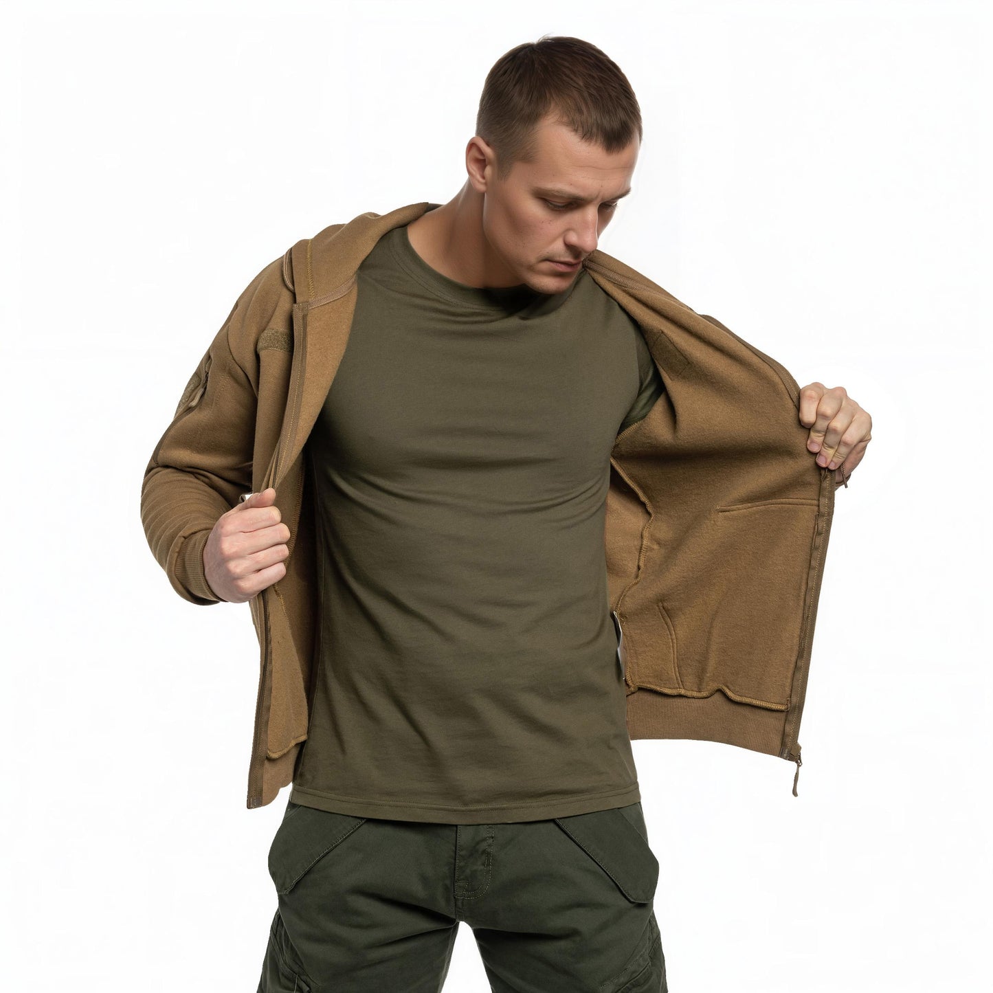 Bluza Mil-Tec Tactical Hoodie Zipper Coyote