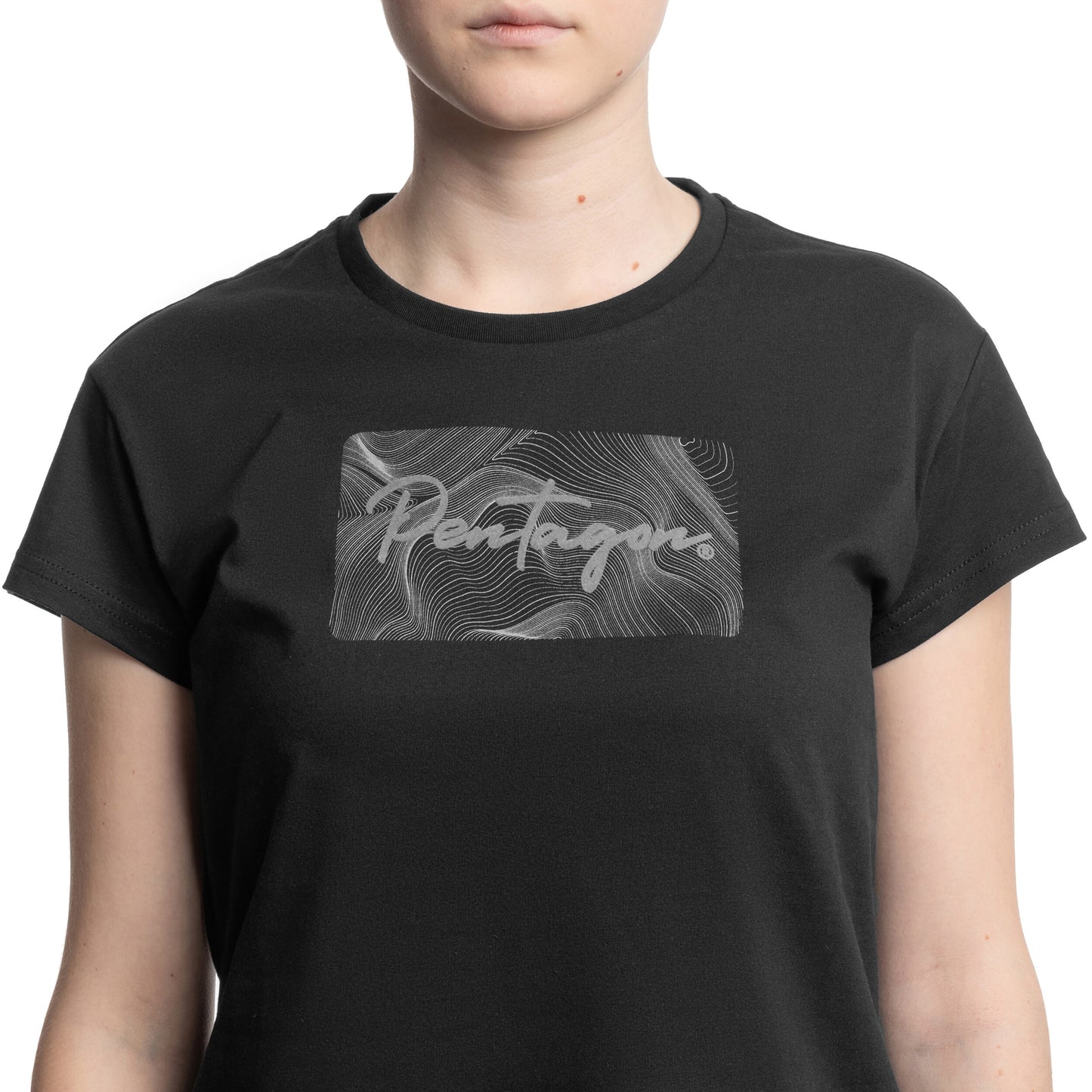 Koszulka T-shirt damska Pentagon Contour - Black