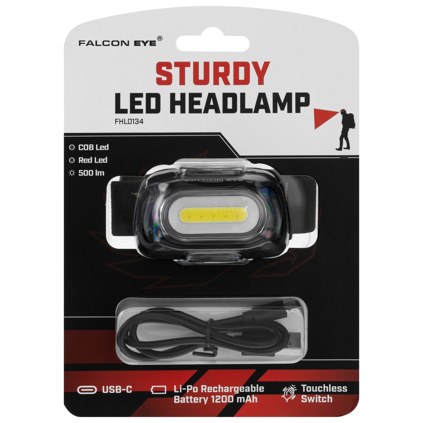 Latarka czołowa Mactronic Falcon Eye Sturdy - 500 lumenów