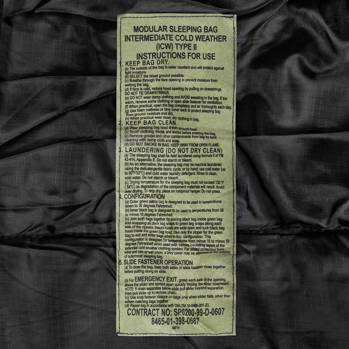 Śpiwór modułowy MFH US Army ICW Type II - Black