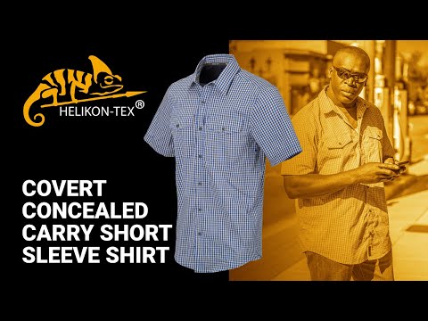 Koszula Helikon Covert Concealed Carry Short Sleeve - Royal Blue Checkered