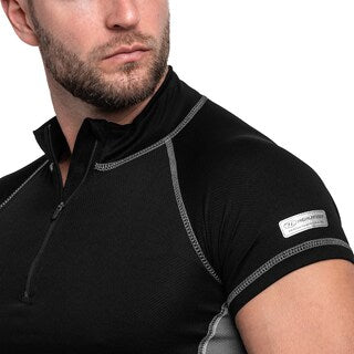 Koszulka termoaktywna Highlander Forces Protech Zip Neck Base Layer - Black/Grey