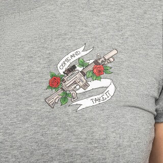 Koszulka T-Shirt damska Helikon Come And Take It Slim - Mid Grey Melange
