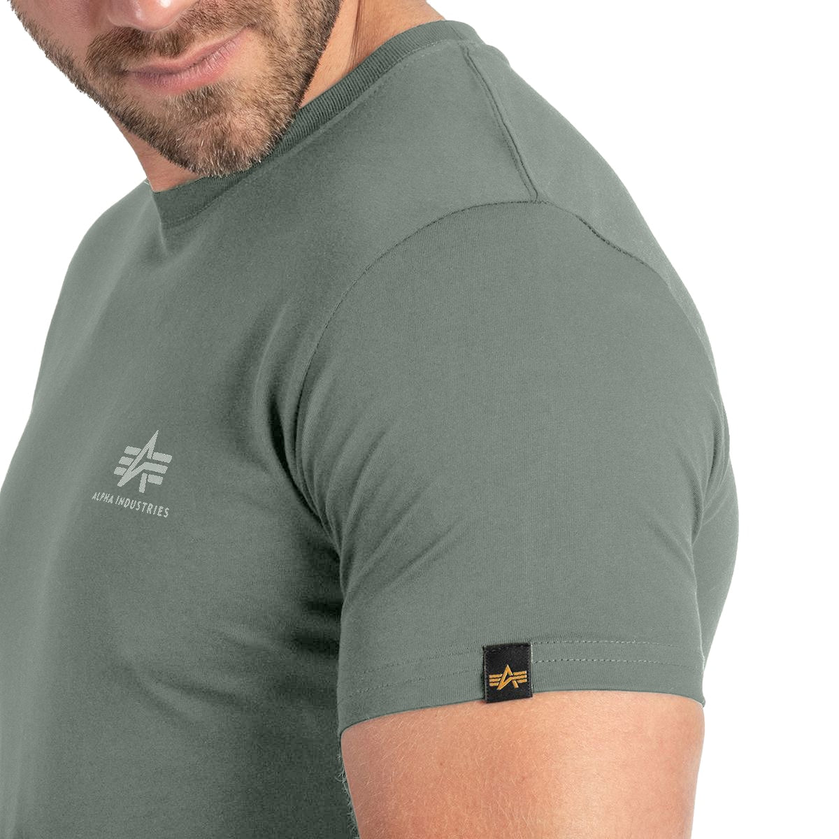 Koszulka T-shirt Alpha Industries Basic Small Logo - Vintage Green