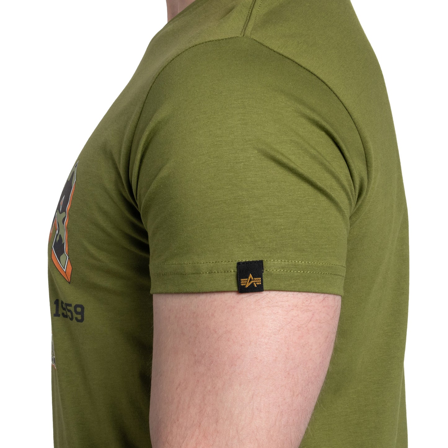 Koszulka T-shirt Alpha Industries College Camo - Moss Green