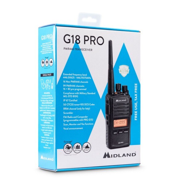 Radiotelefon Midland G18 Pro PMR - Black