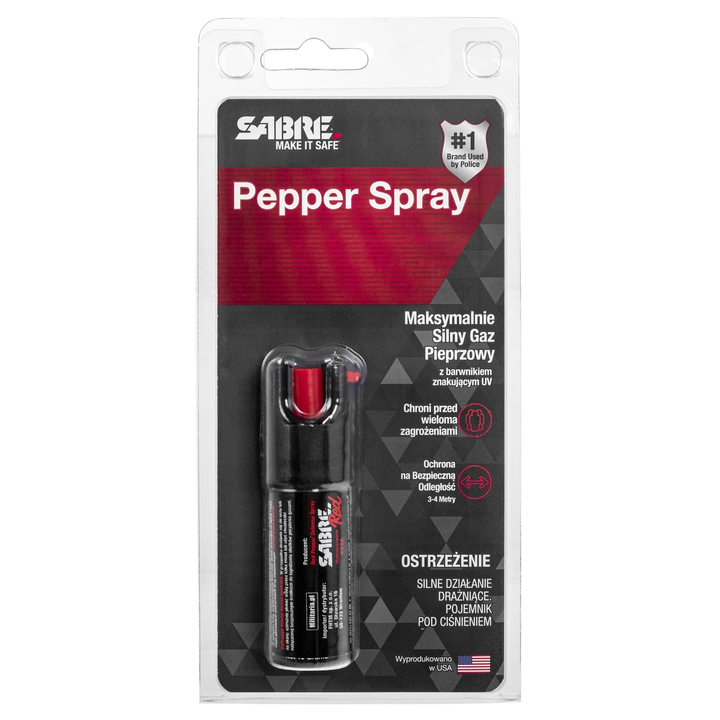 Gaz pieprzowy Sabre Red Compact Refill 16 ml - strumień