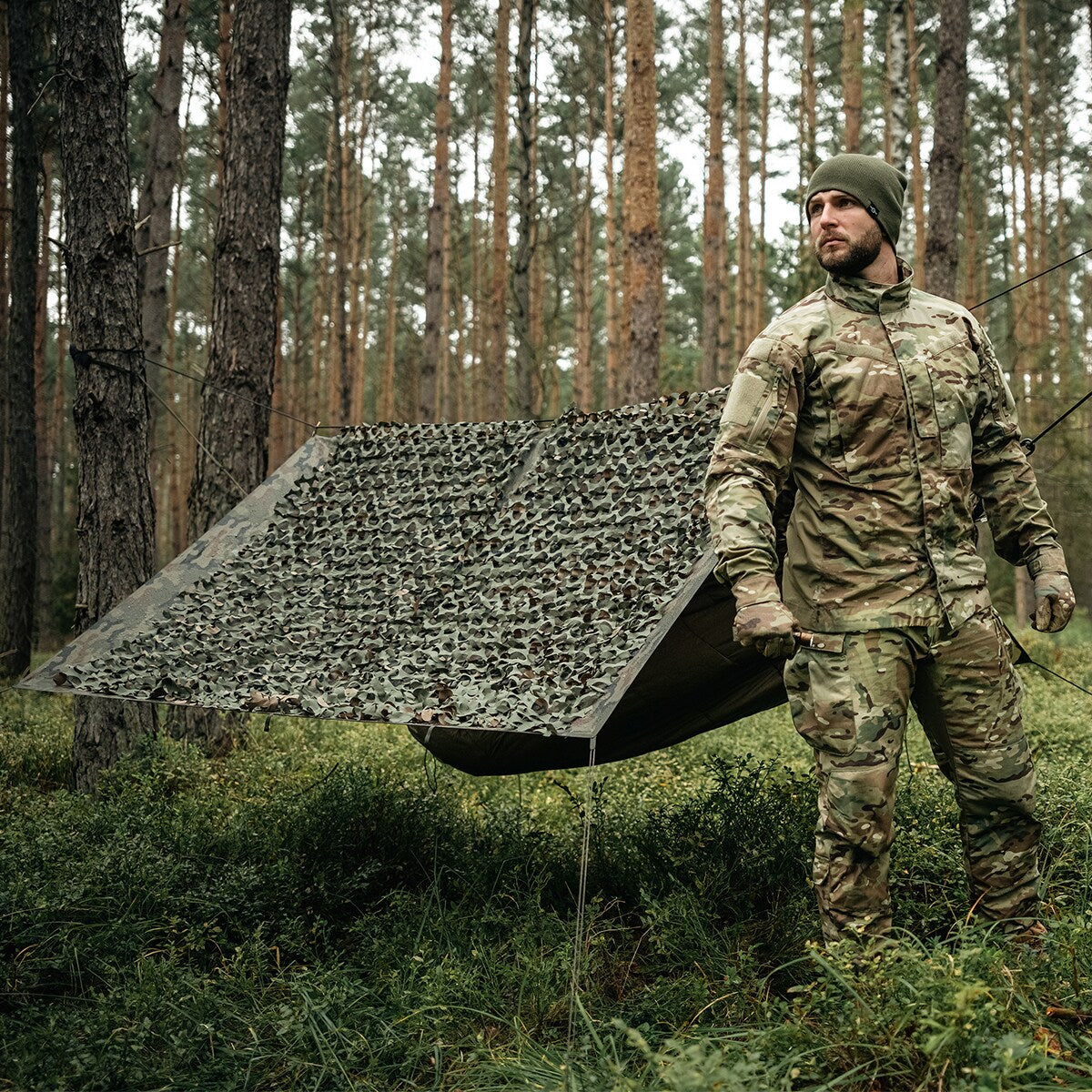 Siatka maskująca Mil-Tec CamoSystems Basic Bulk 1,6x1 m Woodland - rolka na metry