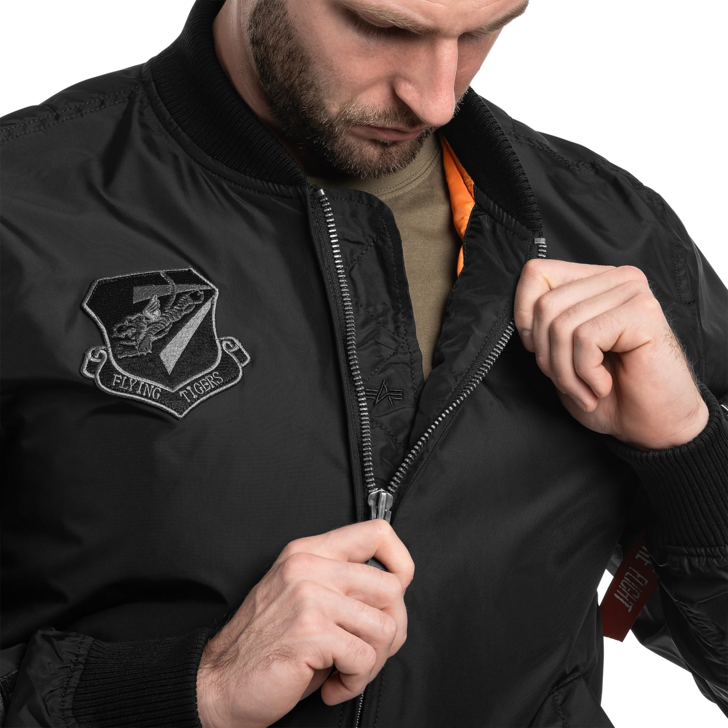 Kurtka Alpha Industries MA-1 TT Flying Tigers - Black