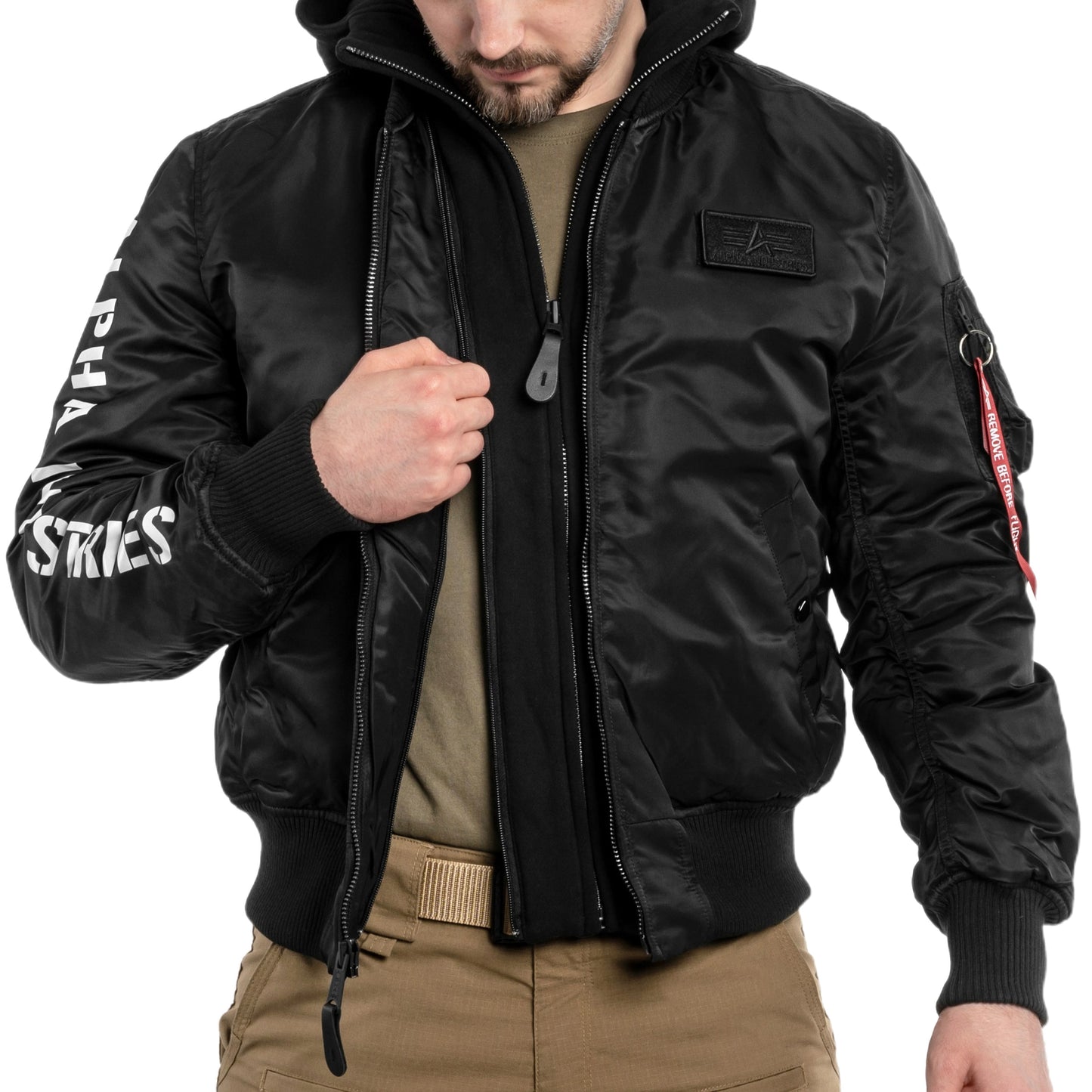 Kurtka Alpha Industries MA-1 D-Tec SE - Black/Reflective