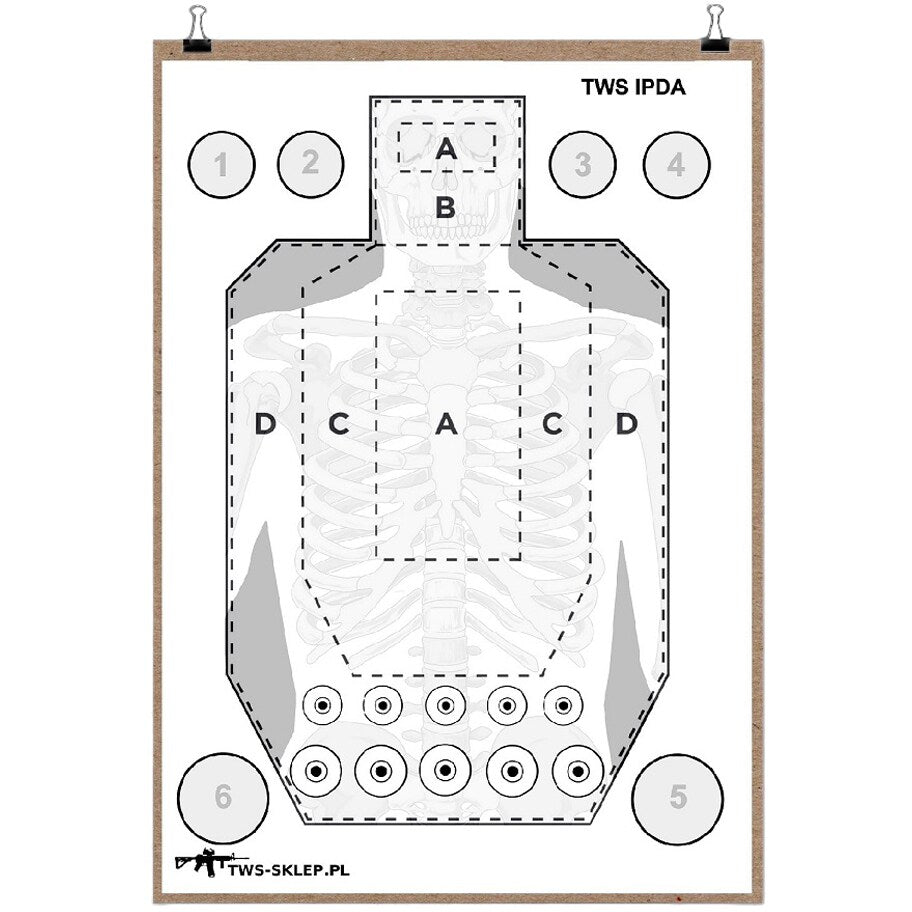 Tarcze strzeleckie Tactical Weapon System IDPA - 10 szt.