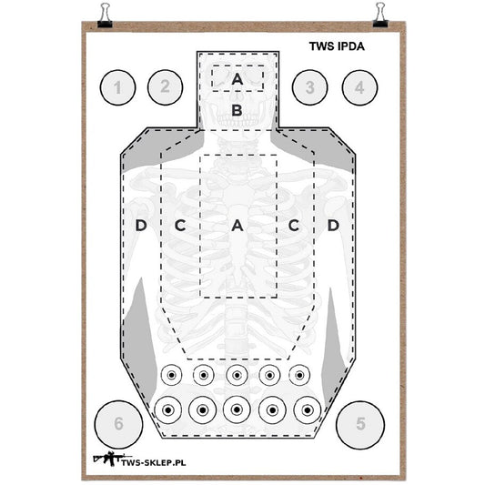 Tarcze strzeleckie Tactical Weapon System IDPA - 10 szt.