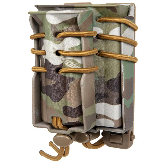 Podwójna ładownica Wosport Urban Assault Quick Pull na magazynki M4/M16 i 9 mm - MultiCam