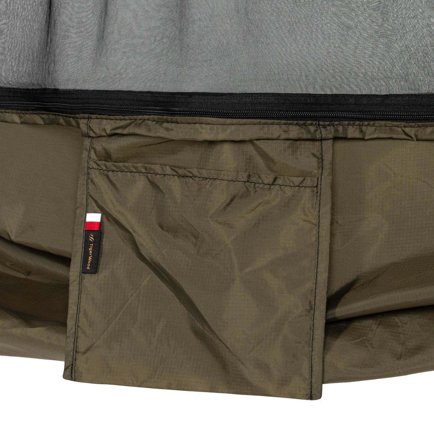 Hamak ultralekki TigerWood Ważka V2 Double Zip Khaki - z moskitierą