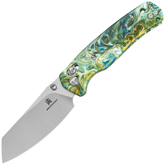 Nóż składany Bestechman Cicada's Wing - Green Patterned Resin