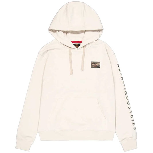 Bluza Alpha Industries Camo Sleeve Hoodie - Vintage White