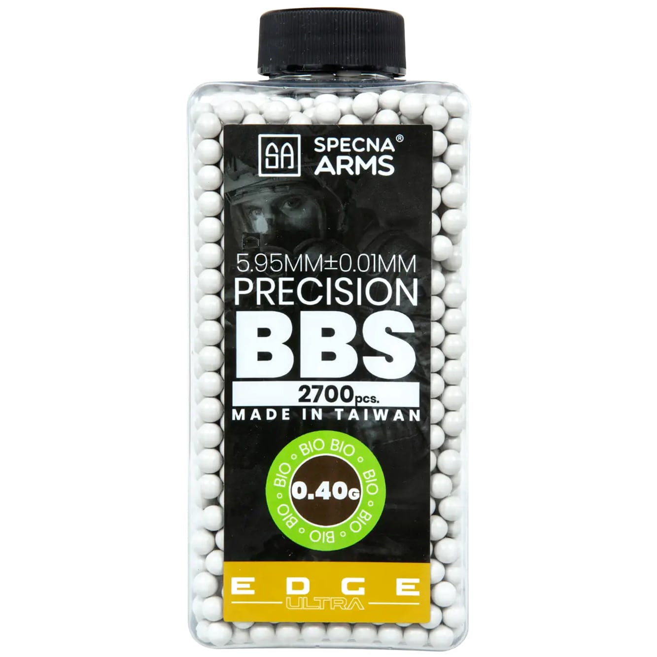 Kulki precyzyjne ASG Specna Arms EDGE Ultra Bio 0,40 g 2700 szt. - Białe