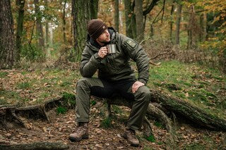 Spodnie Helikon Hybrid Outback DuraCanvas - Taiga Green/Black