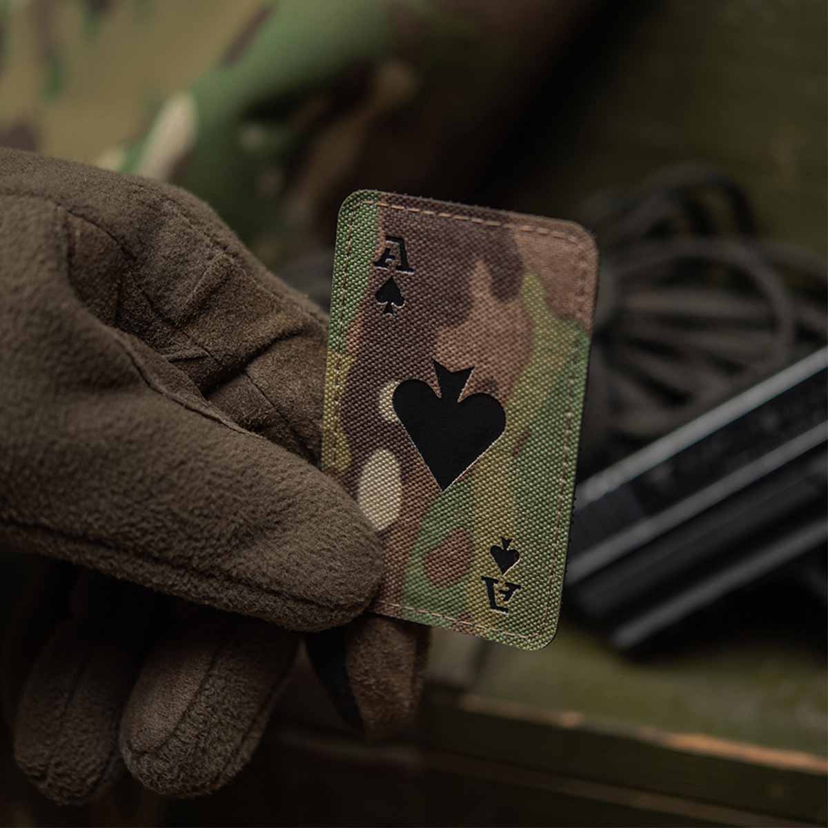 Naszywka M-Tac Ace Of Spades Laser Cut - Multicam/Black
