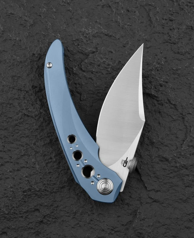 Nóż składany Bestech Knives Razon - Silver Satin/Blue