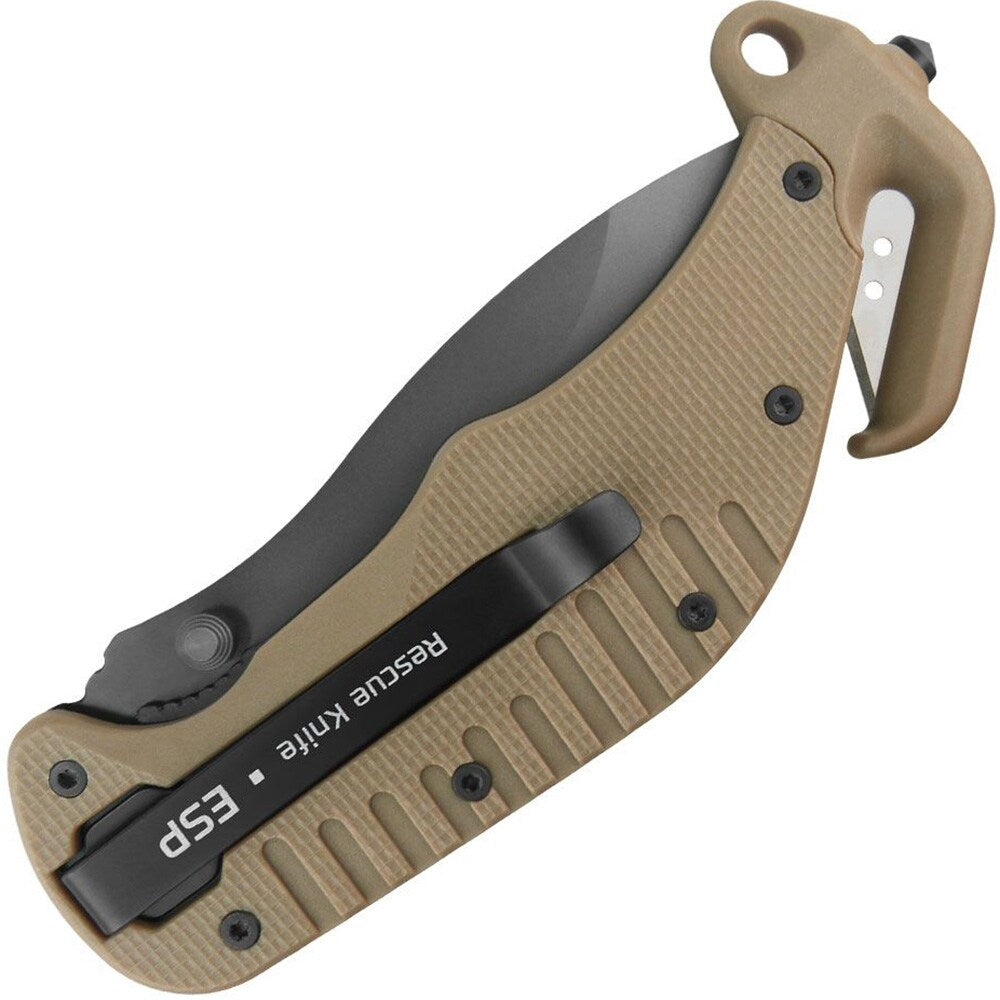 Nóż składany ratowniczy ESP RKK-01 Rescue Knife - Khaki