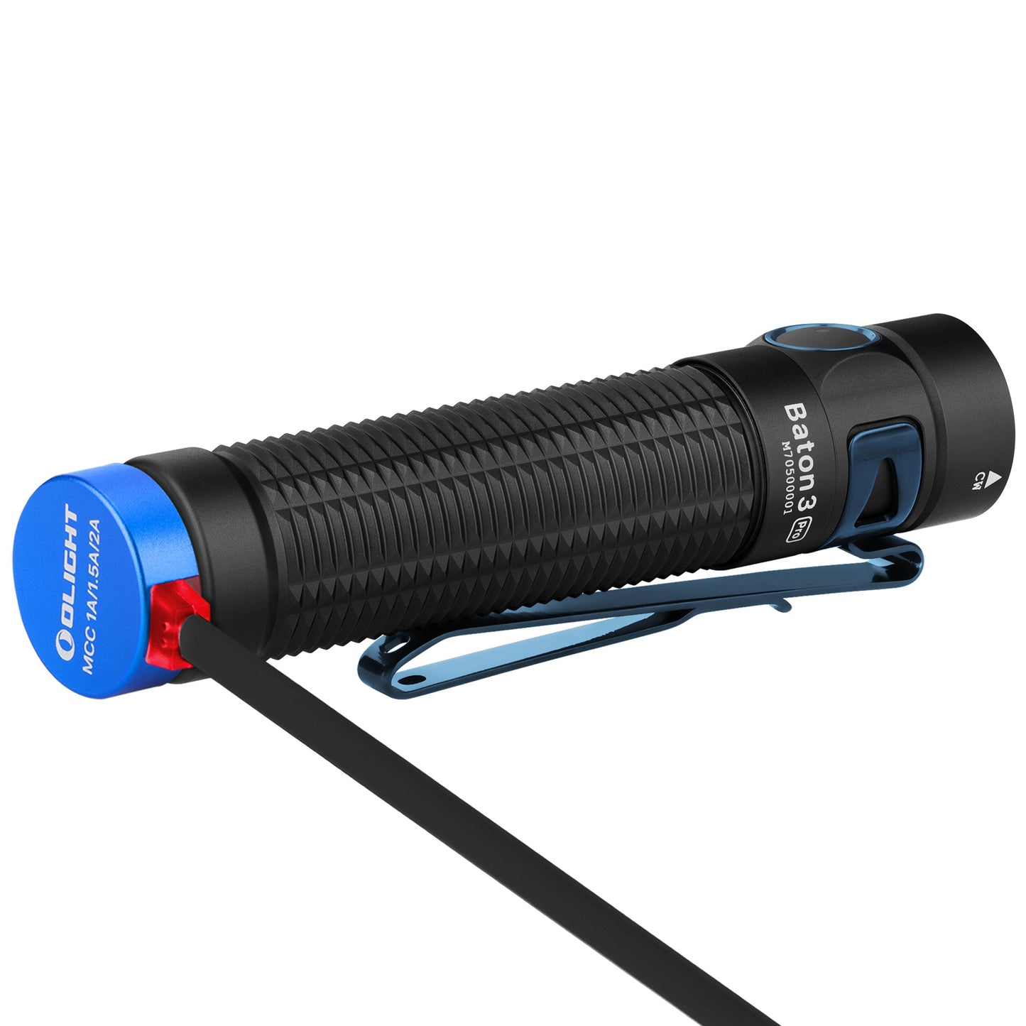 Latarka akumulatorowa Olight Baton 3 Pro Cool White Black - 1500 lumenów