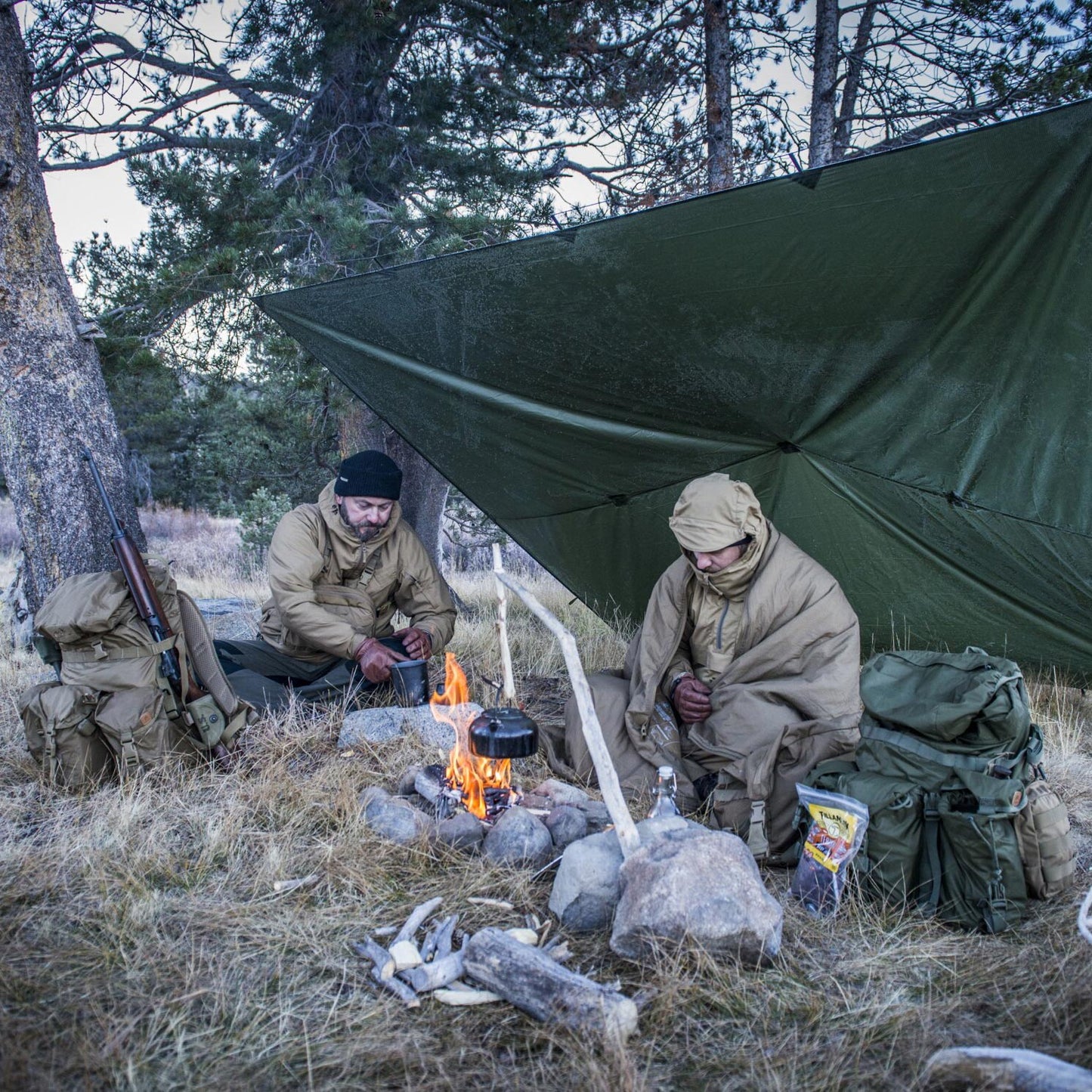 Płachta biwakowa Helikon Supertarp - Earth Brown