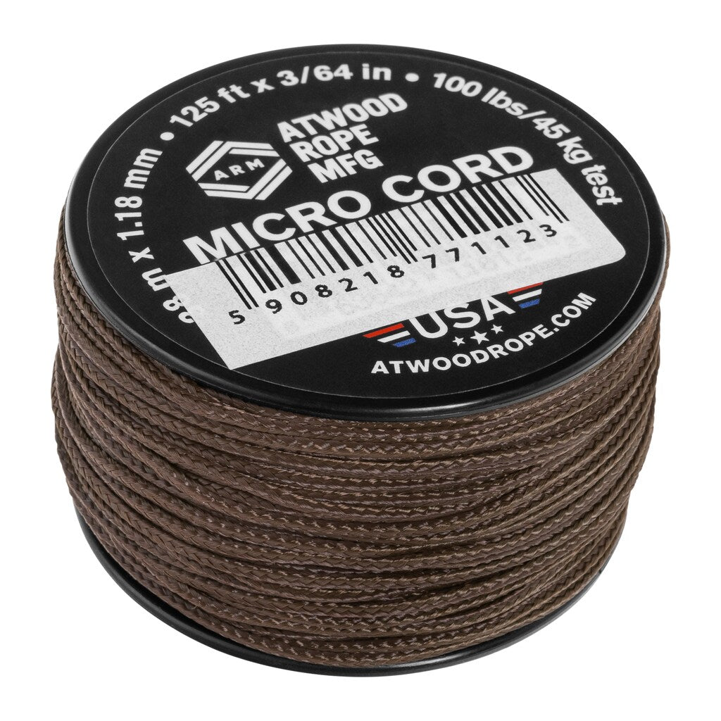 Linka Atwood Rope MFG Micro Cord 38 m - U.S. Brown