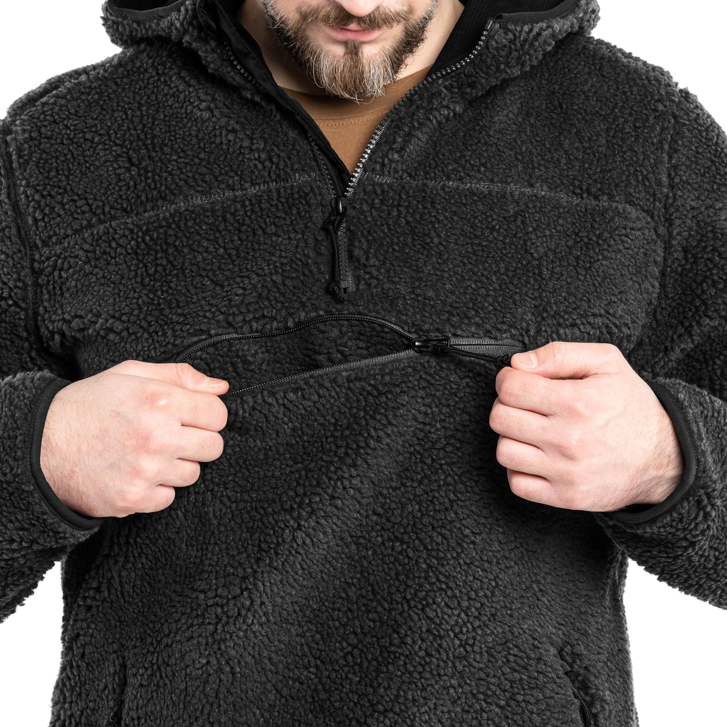 Polar Brandit Teddyfleece Worker Pullover - Black