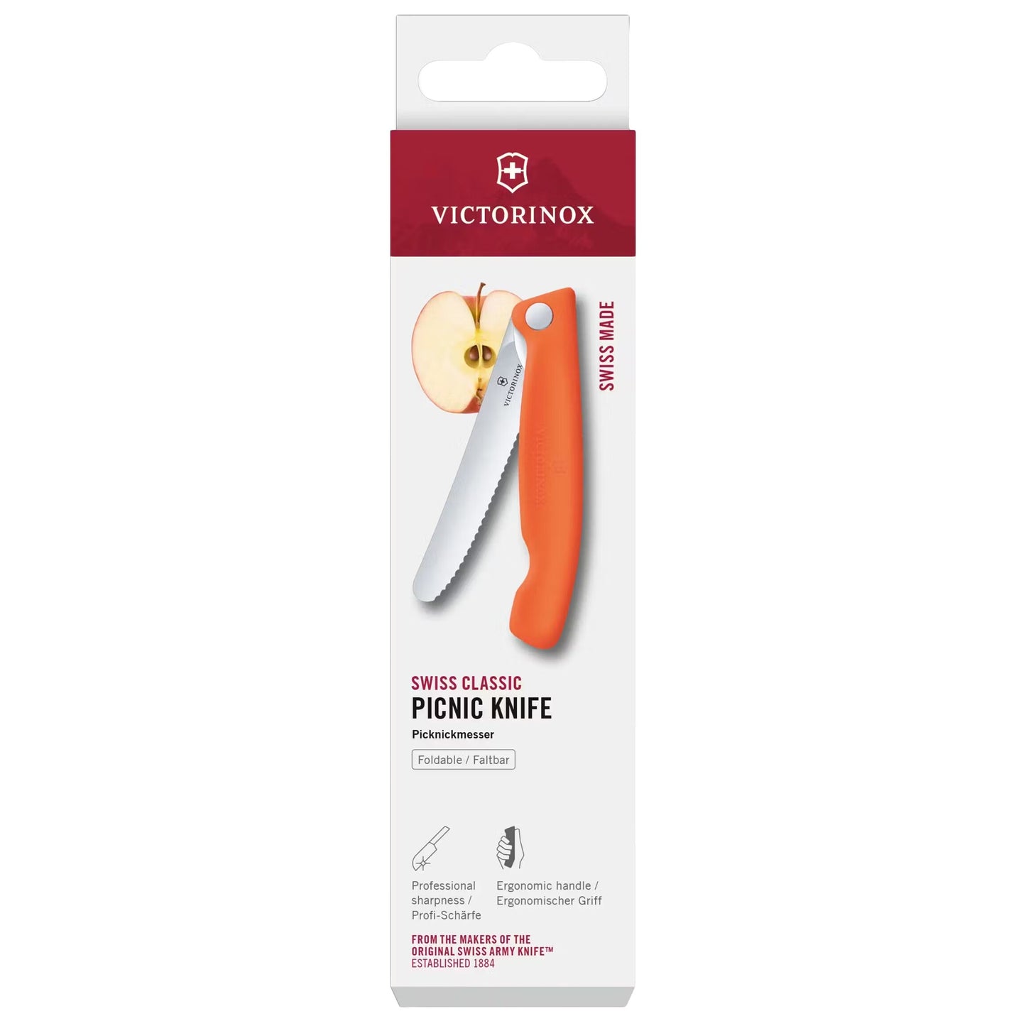Nóż składany kuchenny Victorinox Picnic Swiss Classic - Tangerine Orange