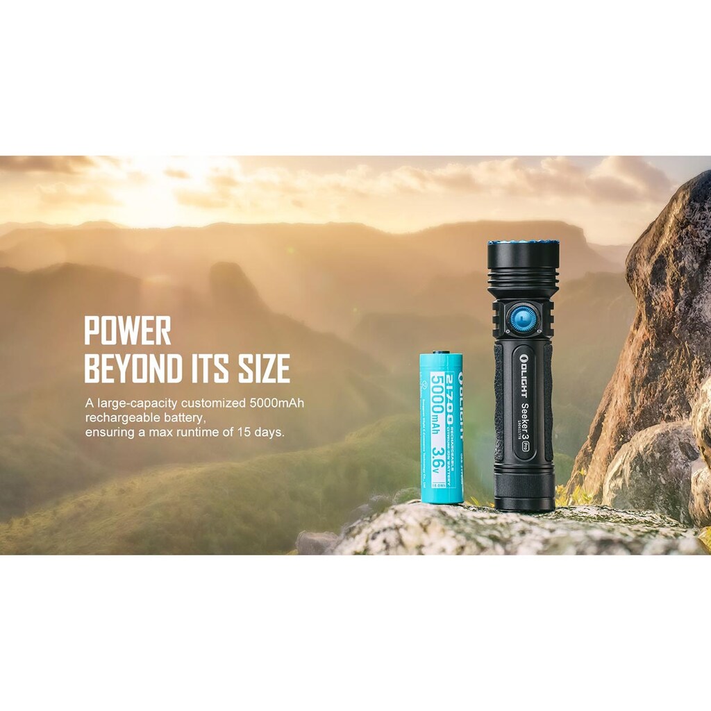Latarka taktyczno-poszukiwawcza Olight Seeker 3 Pro Black - 4200 lumenów
