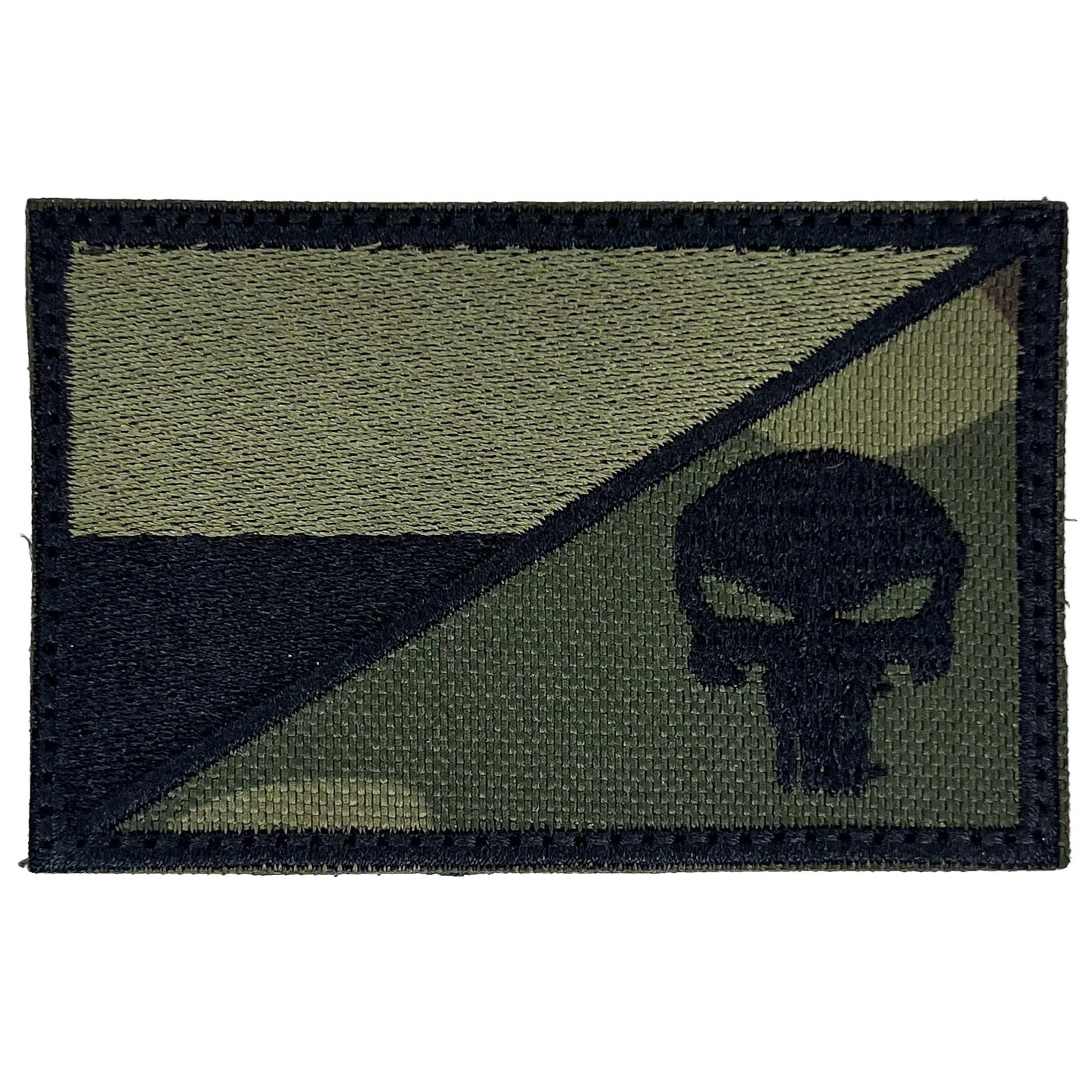Naszywka flaga Polski - Punisher 75 x 45 mm - Gaszona