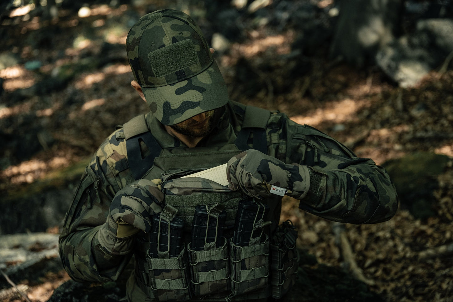 Rękawice zimowe Mil-Tec Softshell Thinsulate - wz.93 Pantera PL Woodland